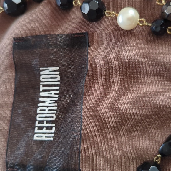 Reformation Velvet Wrap Dress - Picture 7 of 8